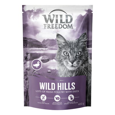 Wild Freedom Adult "Wild Hills" met Eend Kattenvoer - 400 g - kattenbrokken