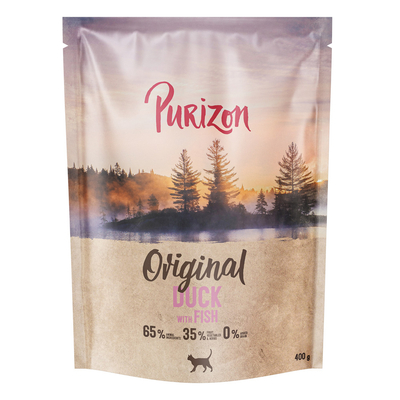 Purizon Original eend met vis - graanvrij - Nieuw Recept 400 g - kattenbrokken