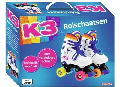 K3 rolschaatsen - verstelbaar in 4 maten met stopper - maat 26/29