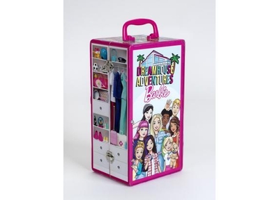 Klein toys Barbie-kledingkoffer - kledingrekken en -legplanken - incl. accessoires- meerkleurig