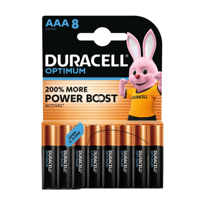 10x Duracell Alkaline Batterijen Optimum AAA 8 stuks