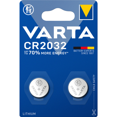 10x Varta LITHIUM Coin Batterijen CR2032 Blister 2 stuks