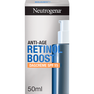 Neutrogena Retinol Boost Dagcrème SPF 15 - beschermende, vochtinbrengende, anti-ageing dagcrème met Retinol, mirtebladextract & hyaluronzuur - 1 x 50ml