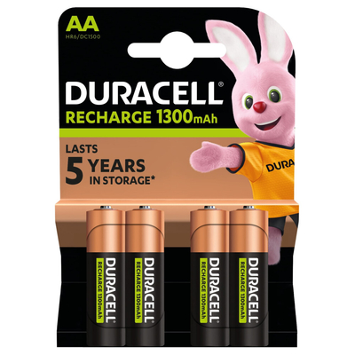 10x Duracell Oplaadbare Batterijen Plus AA 4 stuks