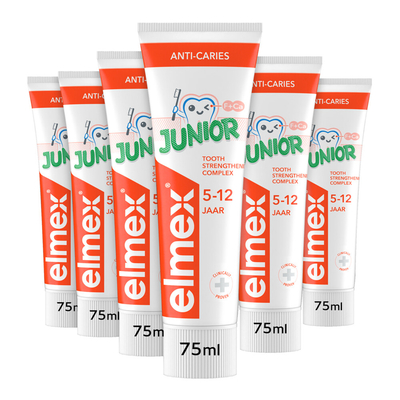6x Elmex Gel-Tandpasta Junior (5-12 Jaar) 75 ml