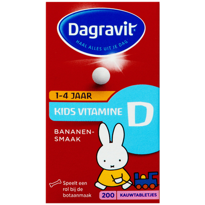 Gratis Verzending: 3x Dagravit Kids Vitamine D 200 tabletten