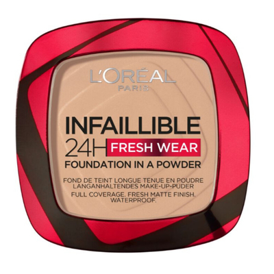 2x L'Oréal Infaillible 24H Fresh Wear Foundation Poeder 130 True Beige 9 gr