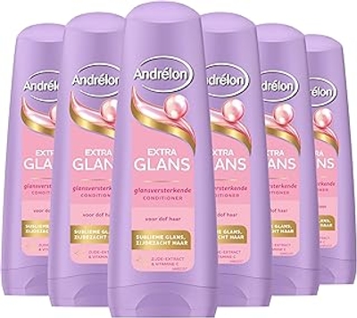 Andrélon Extra Glans Conditioner, ontworpen om dof haar weer te laten stralen en prachtig te laten glanzen - 6 x 200 ml - Voordeelverpakking
