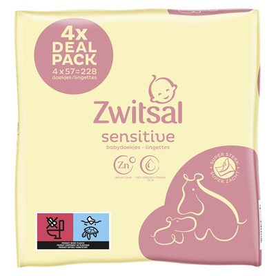 Zwitsal Sensitive billendoekjes - 228 stuks