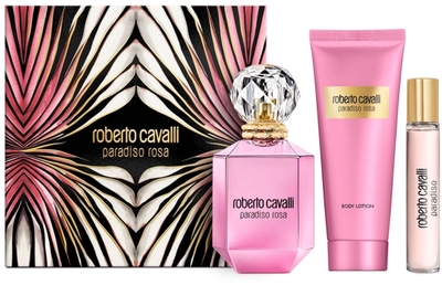 Roberto Cavalli - Paradiso Rosa - Eau de parfum 75 ml + tasspray 15 ml + Bodylotion 100 ml - Dames geschenkset