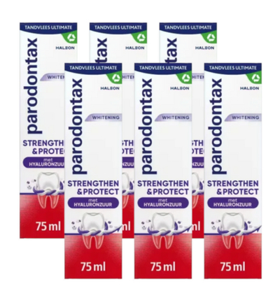 Parodontax Strengthen & Protect Whitening Tandpasta Multiverpakking 6x75 ml