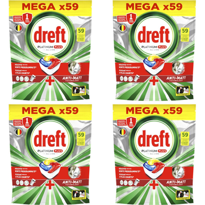 Dreft Platinum Citroen vaatwastabletten  - 4 wasbeurten