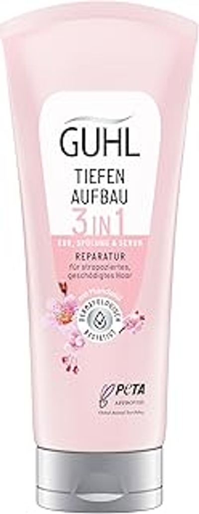 Guhl Diepe opbouw 3-in-1 kuur, conditioner & serum – inhoud: 200 ml – voor veelzijdig belast, beschadigd en beschadigd haar