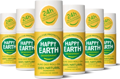 Happy Earth 100% Natuurlijke Bundel Deo-Roll on Jasmine Ho Wood 75ML