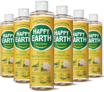 Happy Earth 100% Natuurlijke Bundel Pure Douchegel Jasmine Ho Wood 300ML