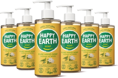 Happy Earth 100% Natuurlijke Bundel Pure Handzeep Jasmine Ho Wood 300ML