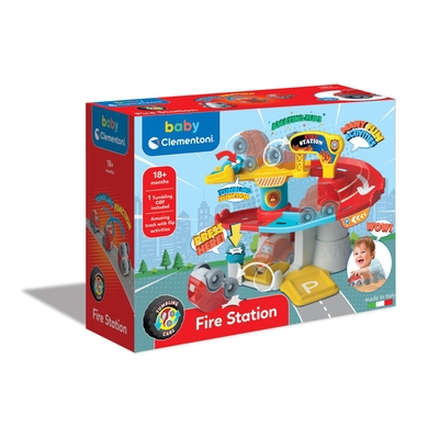 Clementoni - Tumbling Car - Brandweerkazerne - Interactieve speelbaan - vanaf 18 maanden