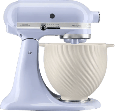 KitchenAid Artisan Mixer 5KSM125ELR Paars + Design Mengkom Wit