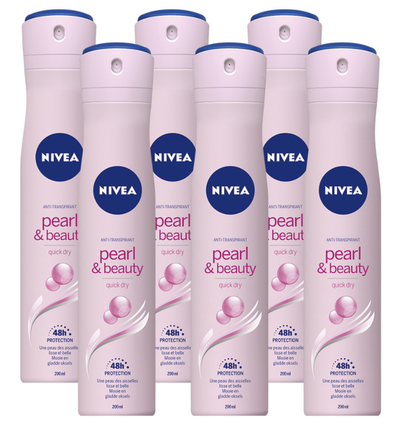 Nivea Pearl & Beauty Anti-transpirant Voordeelverpakking 6x200 ml