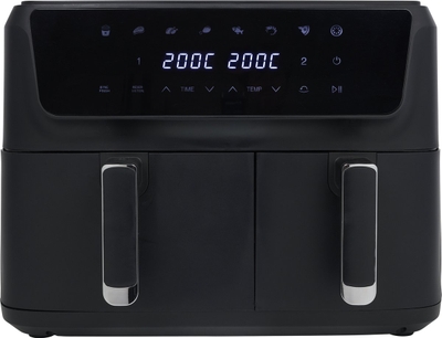 Princess 182470 Airfryer met dubbele mand - 6,5L + 4,5L inhoud - 2700 W - Twee soorten voedsel tegelijk bereiden