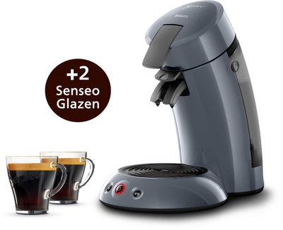 Philips Senseo koffiepadmachine – Crema Plus – 1 of 2 koffie tegelijk - Blauw - HD7806/50