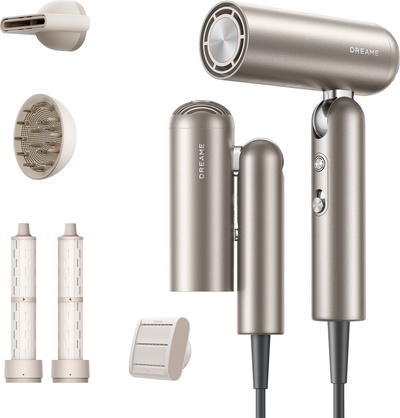 Dreame Hair Haardroger Pocket Pro - Gold - Professionele Haardroger 110.000 TPM - Snel drogen - Stil - Lichtgewicht - Alle haartypen - Negatieve Ionen - Compact