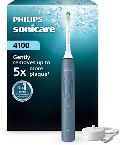 Philips Sonicare 4100 Series – Elektrische Tandenborstel – Blauw – Wittere tanden – HX4041/48