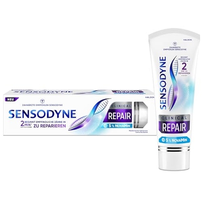 Sensodyne Clinical Repair, Tandpasta voor gevoelige tanden met 5% NovaMin, voor langdurige verlichting, 75 ml