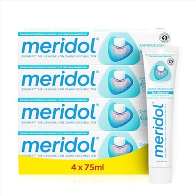 meridol Tandpasta 4 x 75 ml - tandpasta bestrijdt tandvleesontstekingen, antibacterieel effect