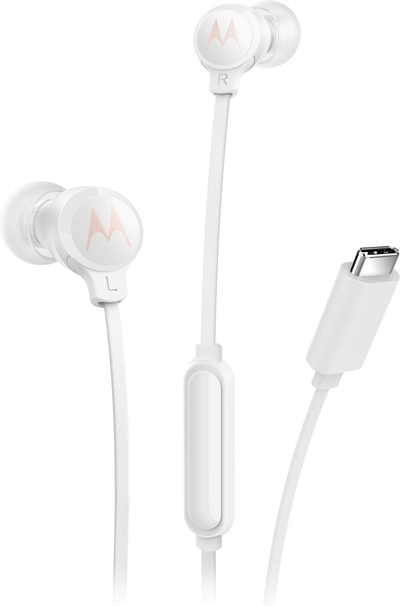 Motorola In Ear oordopjes Wit Microfoon uitschakelbaar (mute)