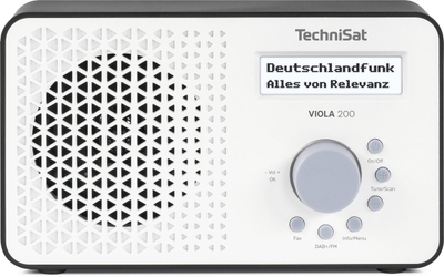 TechniSat Viola 200 portable DAB en FM-radio - wit/zwart
