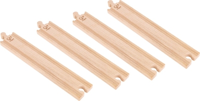 Houten treinbaan lange stukken, 4 pcs - Hape - vanaf 3 jaar