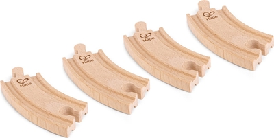 Houten treinbaan korte bochten, 4 pcs - Hape - vanaf 3 jaar