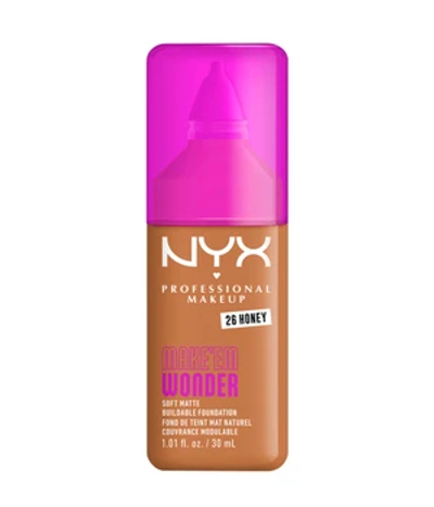 NYX Professional Make Up Make 'EM Wonder Foundation - Zachte matte finish - Met huidverzorgende vitamine C en hyaluronzuur - Honey