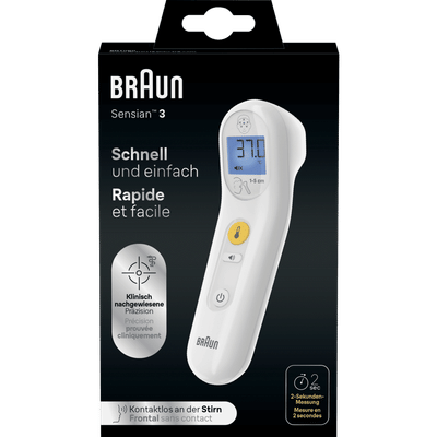 Braun sensian 3 contactloze voorhoofdthermometer