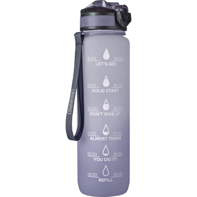 Bourgini Waterfles gradient blauw 1 liter Bewaardozen, lunchtrommel, bidons per stuk