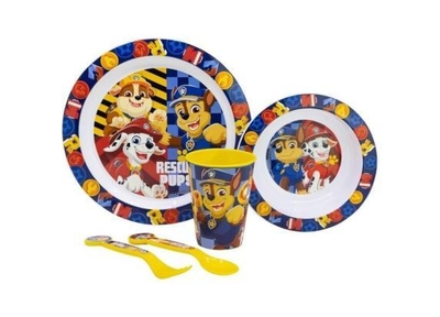 Paw Patrol: Lunch of ontbijt set: 5-delig, kunststof (BPA-vrij), Paw Patrol ontbijt set, Paw patrol bordjes, Lunch set paw patrol, Paw patrol