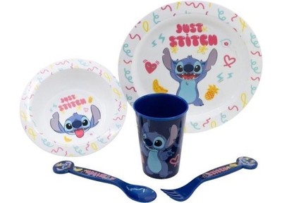 Disney Lilo & Stitch - Ontbijtset - Dinerset - Lunchset - Bord - Kom - Beker & Bestek (5-delig)