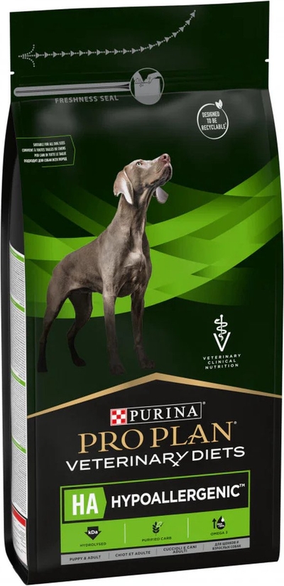 Karma dla psa PURINA Pro Plan Veterinary Diets Canine HA Hypoallergenic 1.3 kg hondenbrokken