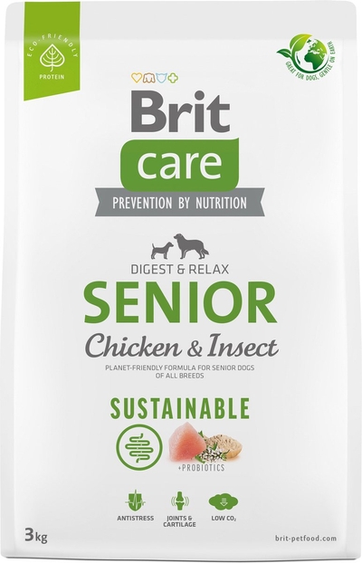 Brit Care Care Dog Sustainable Senior Kip - Hondenvoer - 3 kg hondenbrokken