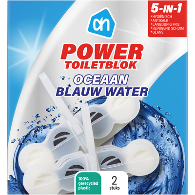 AH Power toiletblokken oceaan blauw water Toiletreinigers 2 stuks