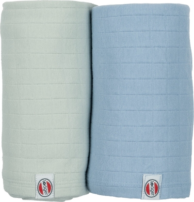 Lodger Hydrofieldoek - 2 Stuks - 110 x 110 cm - Peppermint / Blue Fogg