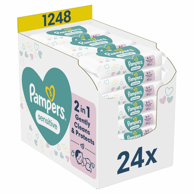 Pampers Sensitive billendoekjes - 1248 stuks
