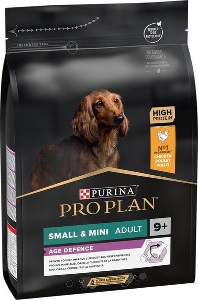 Pro Plan Small & Mini Adult 9+ (Senior) Age Defence - Honden Droogvoer - Kip - 3 kg