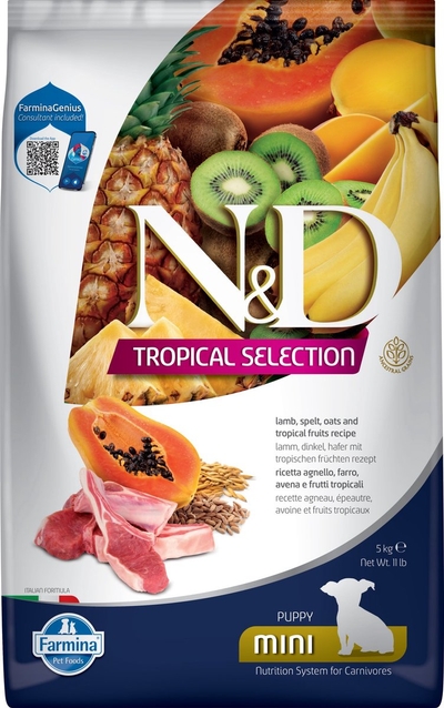 N&D Tropical puppyvoeding Lam small breed 5 kg hondenbrokken
