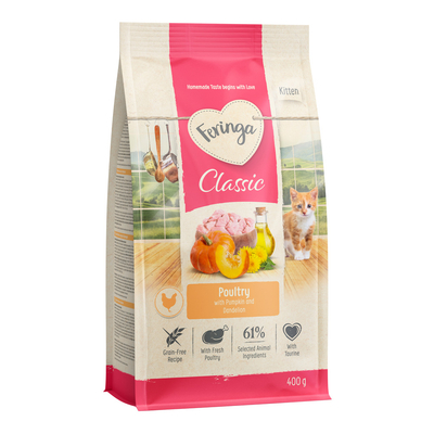 Feringa Kitten Classic gevogelte - Nieuw Recept 400 g - kattenbrokken