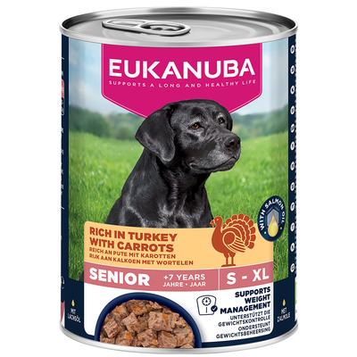 Eukanuba Senior Rijk aan Kalkoen met Wortelen - 400 g - natvoer honden