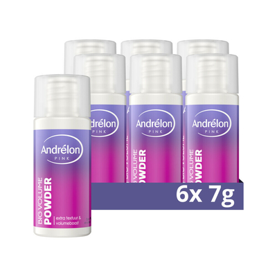 Andrélon Pink Powder - Big Volume - geeft extra textuur en volumeboost - 6 x 7 g