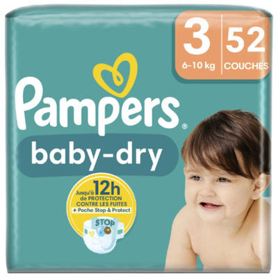 Pampers Baby Dry  luiers maat 3 - 52 stuks