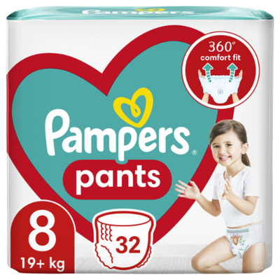 Pampers  luierbroekjes maat 8 - 32 stuks